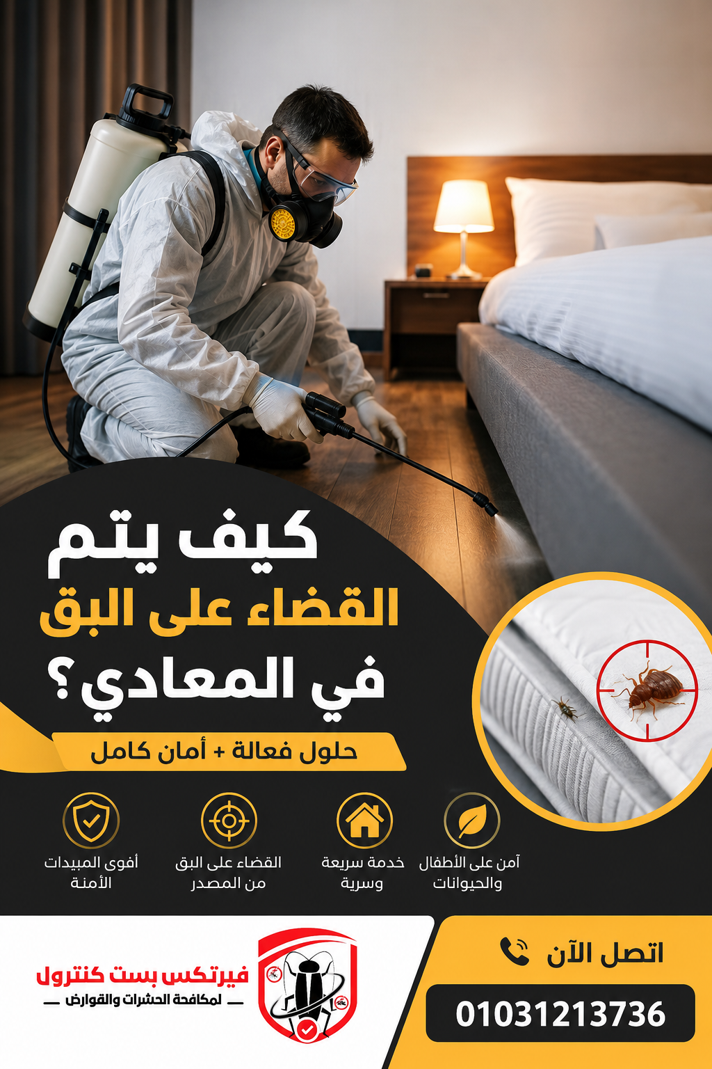 كيف يتم القضاء على البق في المعادي؟